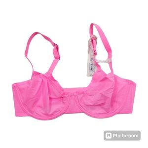 Aerie Smoothez Mesh Unlined Balconette
Bra Pink Size 36D Underwire